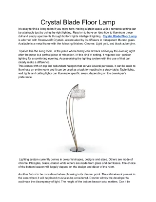 crystal blade floor lamp it s easy to find
