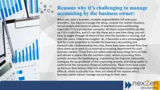 Reasons why it’s challenging to manage accounting by the business owner