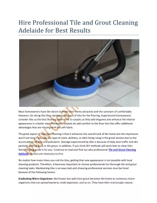 Hire Professional Tile and Grout Cleaning Adelaide for Best Results