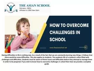 How To Overcome Challenges In School