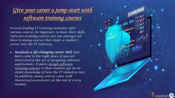 give your career a jump start with software