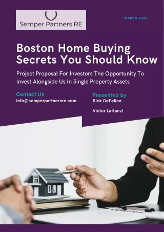 Boston Home Buying Secrets You Should Know