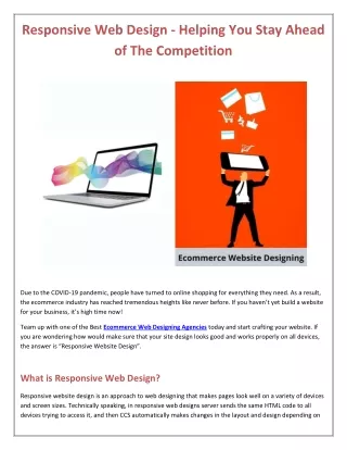 Ecommerce Website Designing Services - CyberWorx