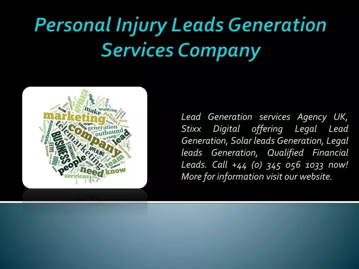 personal injury leads generation services company