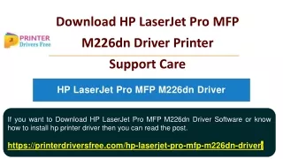 Download HP LaserJet Pro MFP M226dn Driver Printer