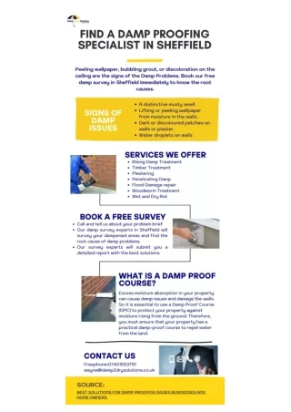 Find a damp proofing specialist in Sheffield