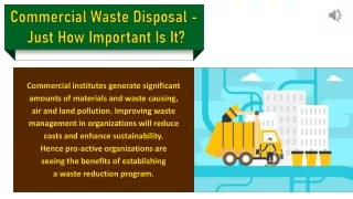 Commercial Waste Disposal - Just How Important Is It?