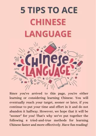 5 tips to ace 5 tips to ace chinese chinese