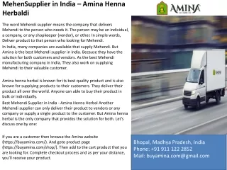 Mehendi Supplier in India – Amina Henna Herbal
