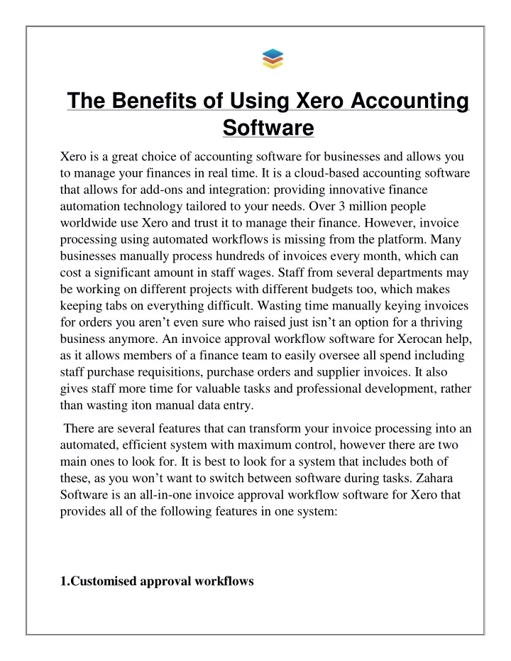 presentation on xero accounting software