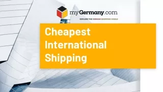 Cheapest International Shipping