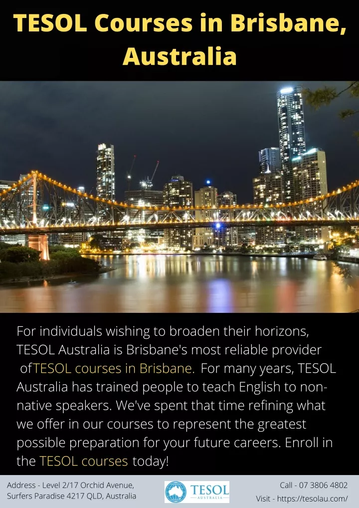 tesol courses in brisbane australia