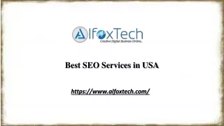 Best SEO Services in USA | alfoxtech.com