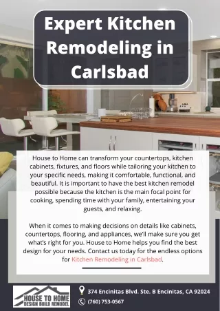Expert Kitchen Remodeling in Carlsbad