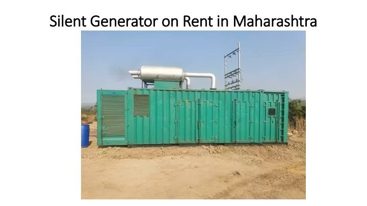 silent generator on rent in maharashtra