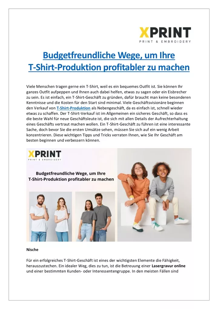 budgetfreundliche wege um ihre t shirt produktion