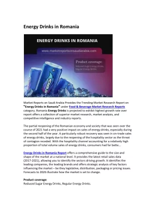 energy drinks in romania