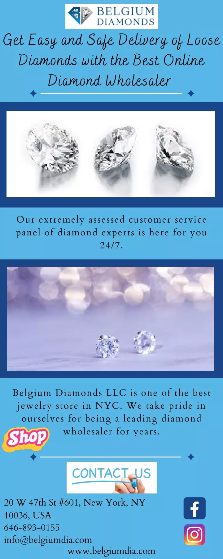 get easy and safe delivery of loose diamonds with