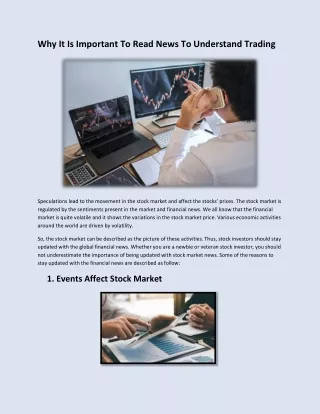 Why It Is Important To Read News To Understand Trading-converted