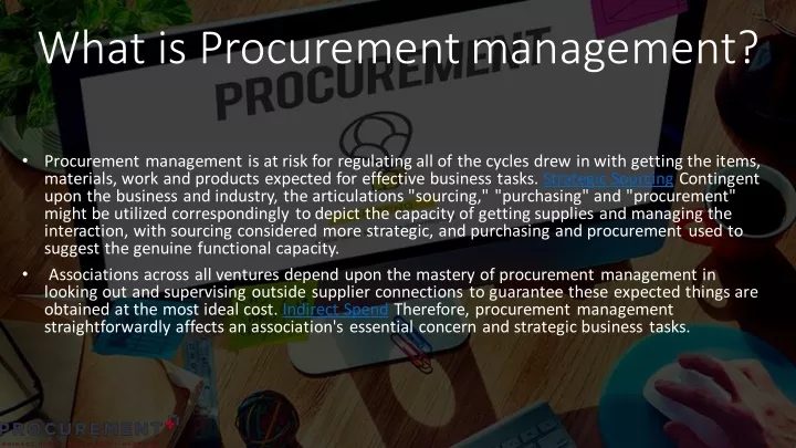 what is procurement management