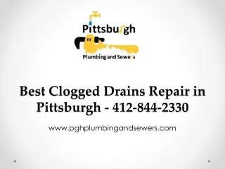 Best Clogged Drains Repair in Pittsburgh - 412-844-2330