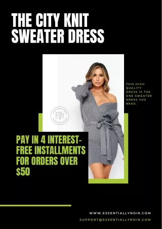 The City Knit Sweater Dress