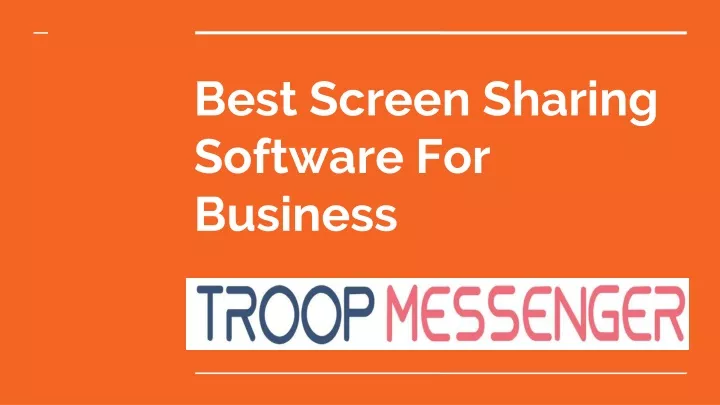 best screen sharing software for business