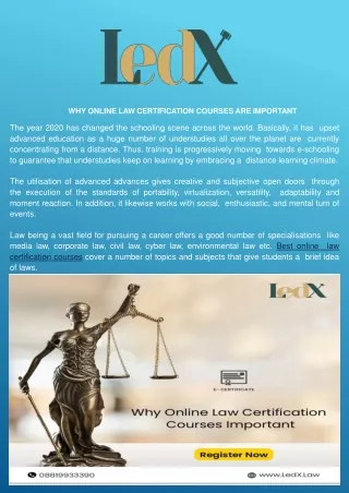 why online law certification courses