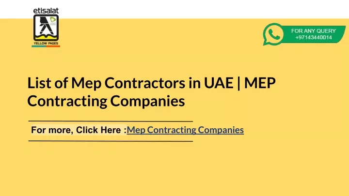 list of mep contractors in uae mep contracting