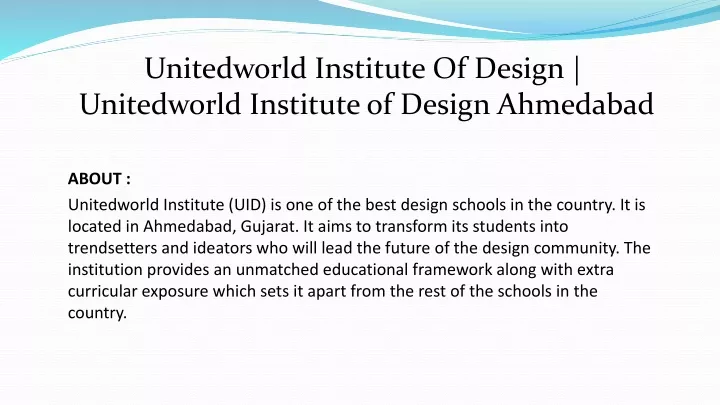 unitedworld institute of design unitedworld