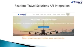 Realtime Travel Solutions API Integration