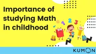 Importance of studying Math in childhood