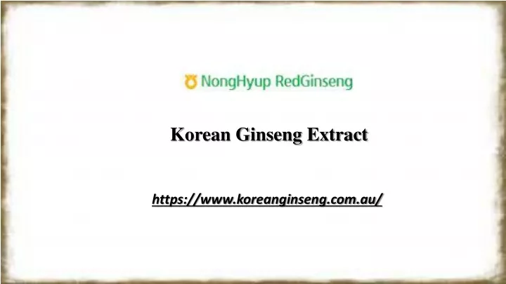 korean ginseng extract