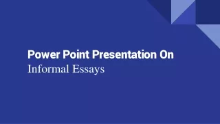 power point presentation on informal essays