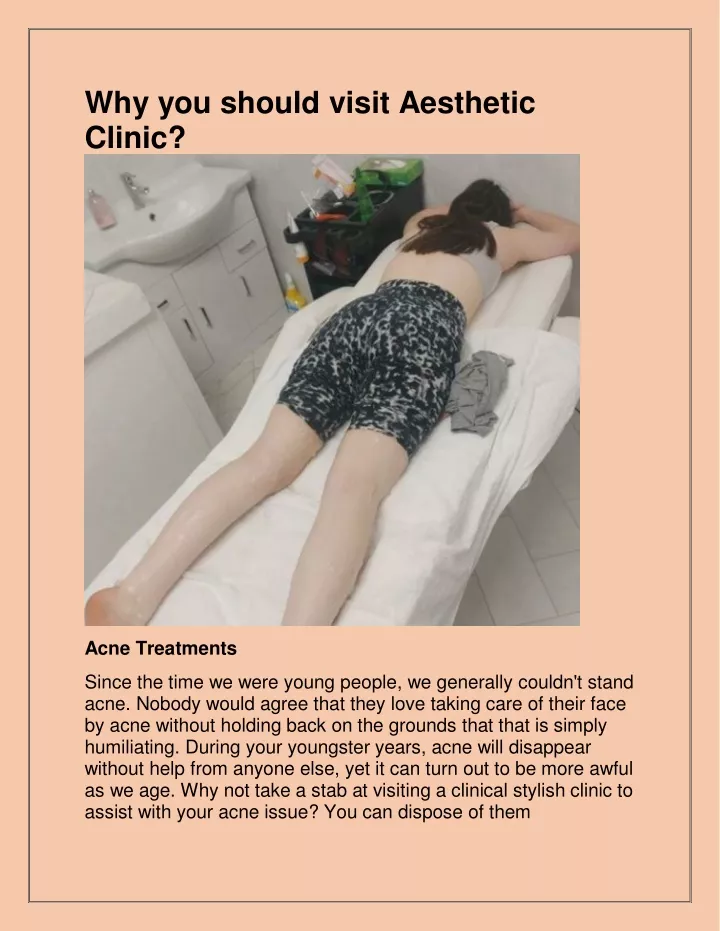 why you should visit aesthetic clinic