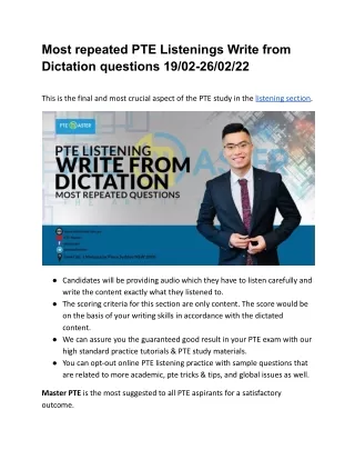 Most repeated PTE Listenings Write from Dictation questions 19_02-26_02_22