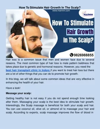 how to stimulate hair growth in the scalp