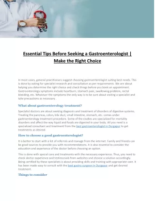 Best gastroenterologist in Durgapur mission hospital