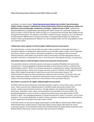 robot operating system market worth 467 million