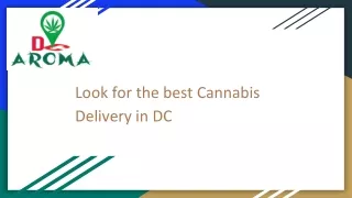 Look for the best Cannabis Delivery in DC