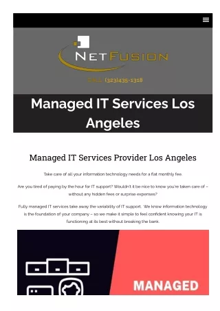 How To Get Managed IT Services Los Angeles?