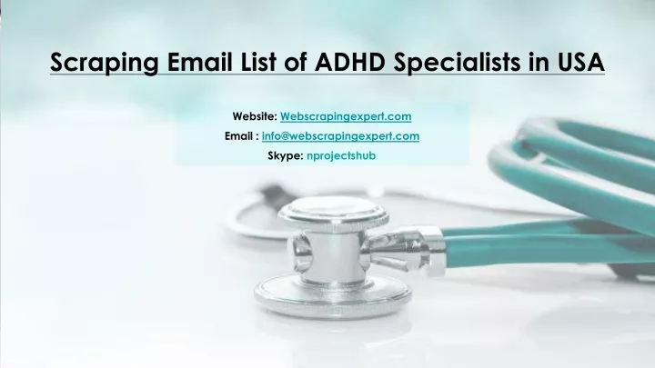 scraping email list of adhd specialists in usa