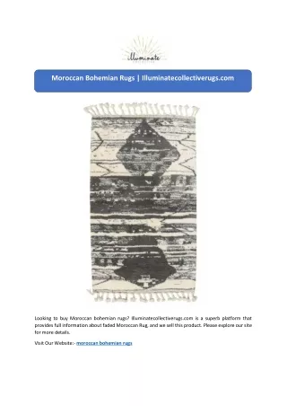 Moroccan Bohemian Rugs | Illuminatecollectiverugs.com