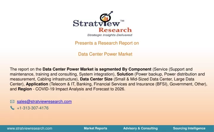 presents a research report on data center power