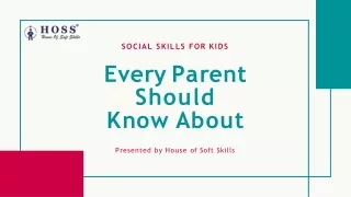 Kids Social Skills Every Parent Should Know About