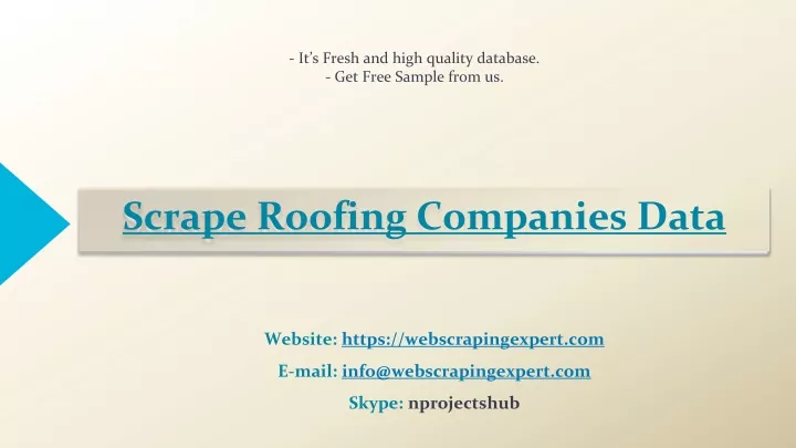 scrape roofing companies data