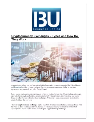 cryptocurrency exchanges types and how do they