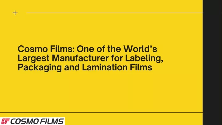 cosmo films one of the world s largest