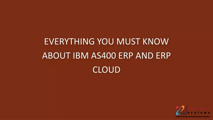 everything you must know about ibm as400 erp and erp cloud