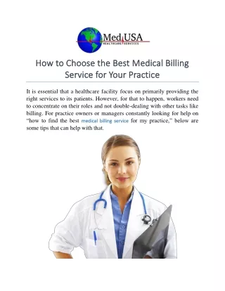 How to Choose the Best Medical Billing Service for Your Practice